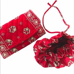 2 pieces: Vera Bradley jewelry holder and wallet